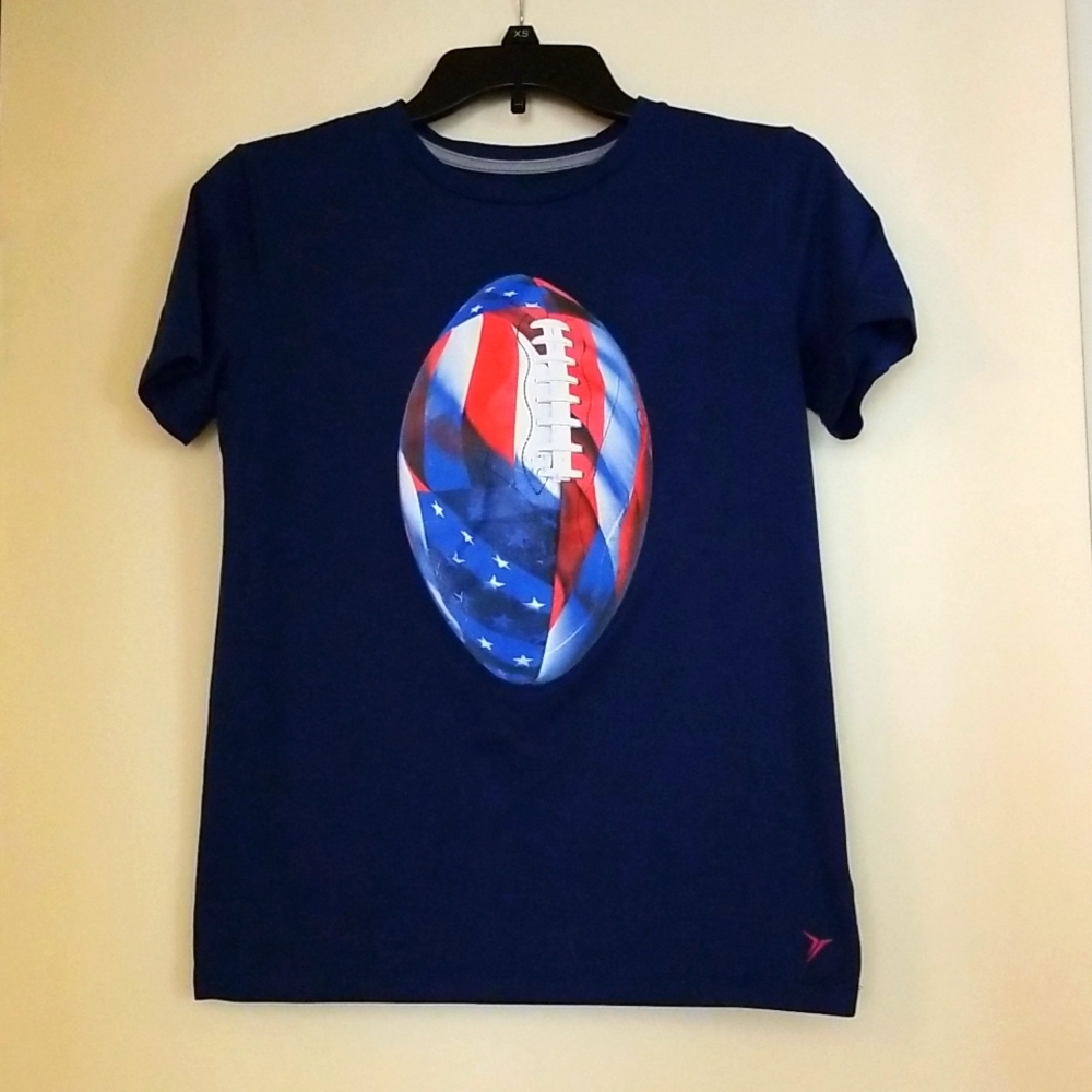 Old Navy football design tshirt Navy Youth Size XL